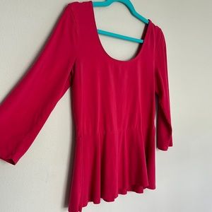 Express hot pink peplum top